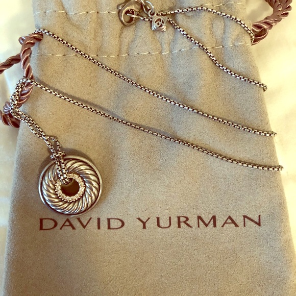 David Yurman cable diamond & pendant necklace - Picture 2 of 2